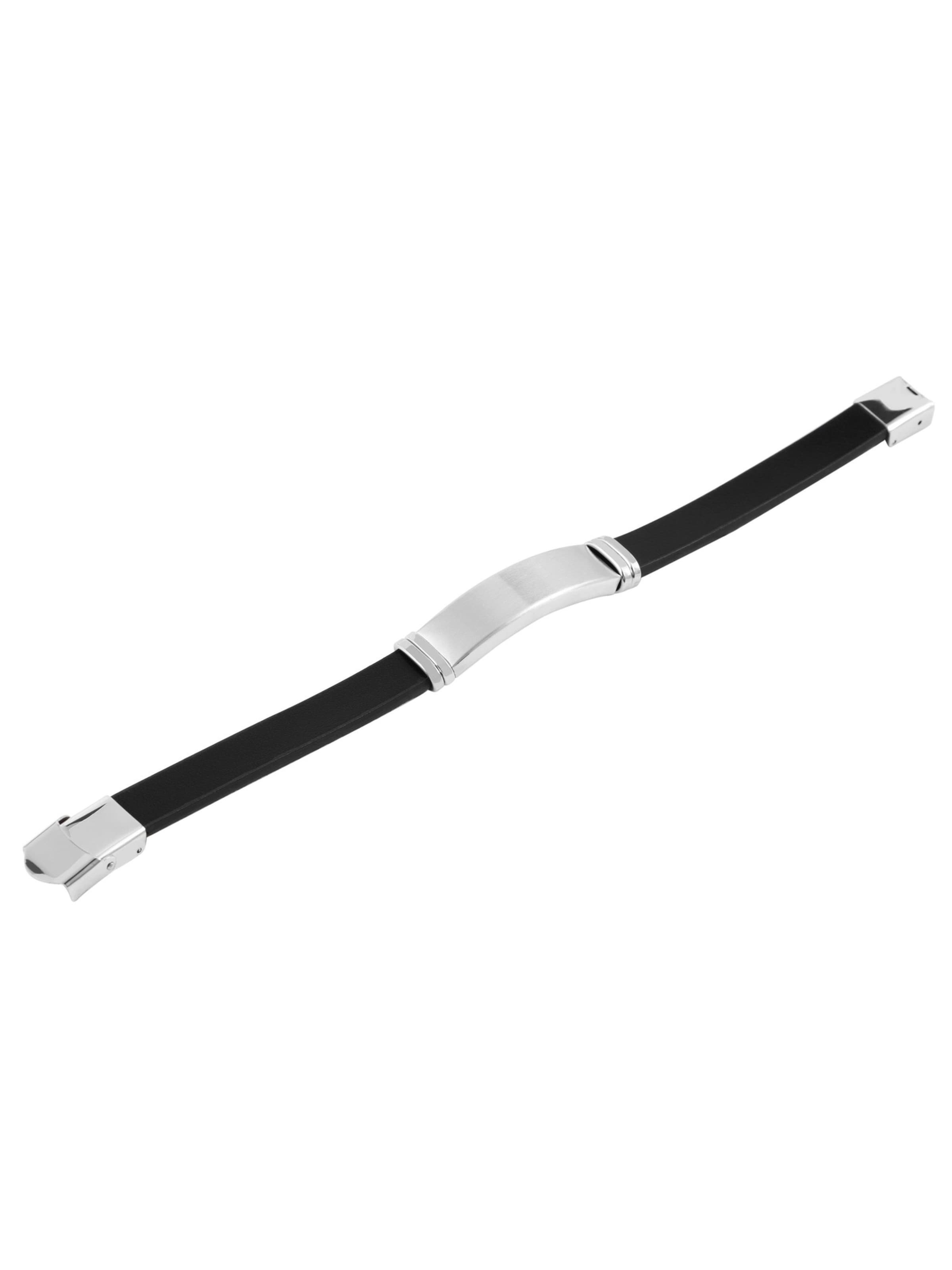 Akzent Bracelet 'Lino, silberfarbig, langlebig' in Black