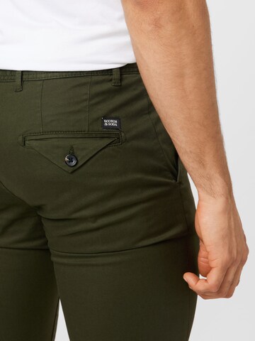 SCOTCH & SODA Liibuv Chino-püksid 'Mott', värv roheline