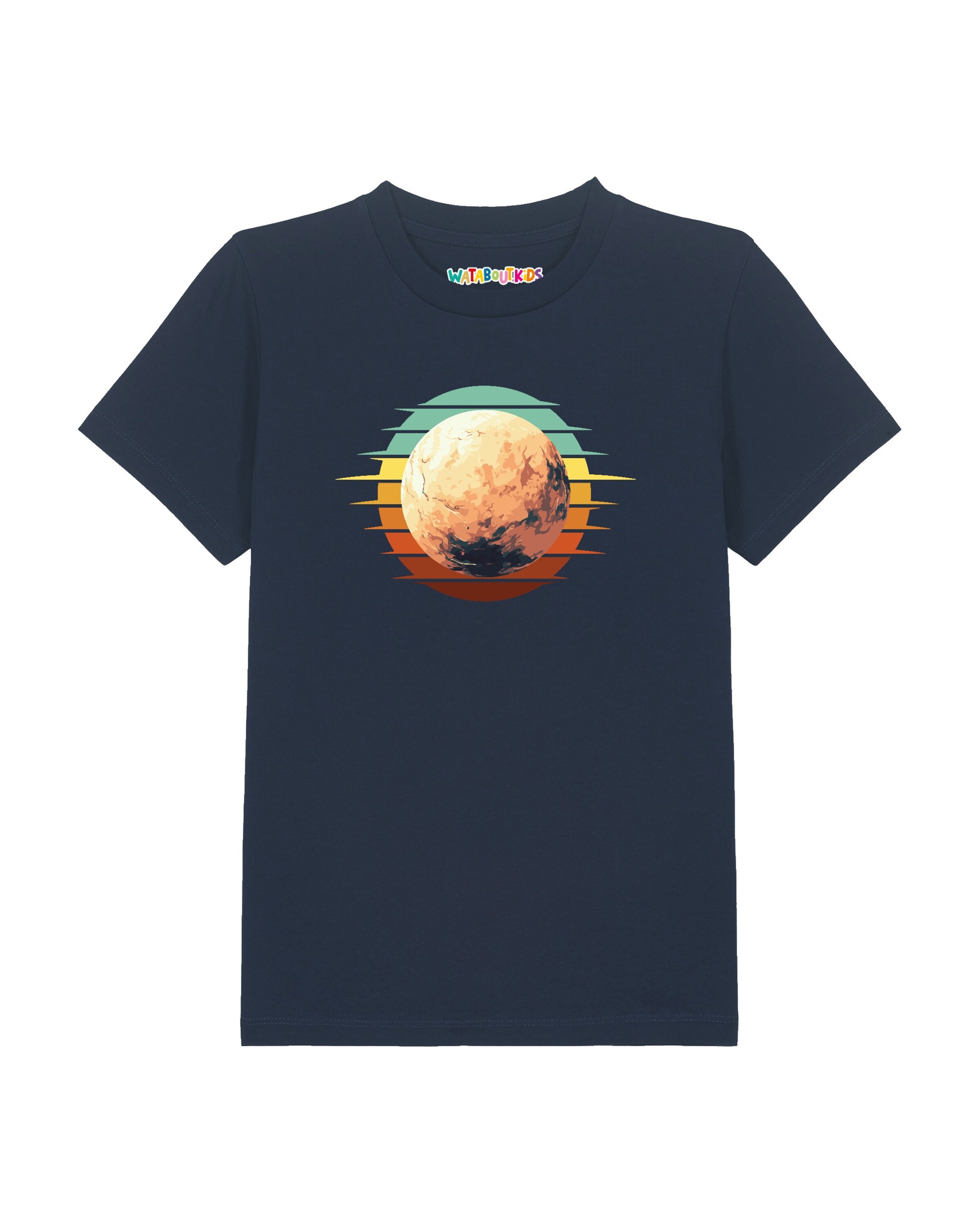 watabout.kids Shirt ' Pluto Retro Sunset ' in Blauw: voorkant