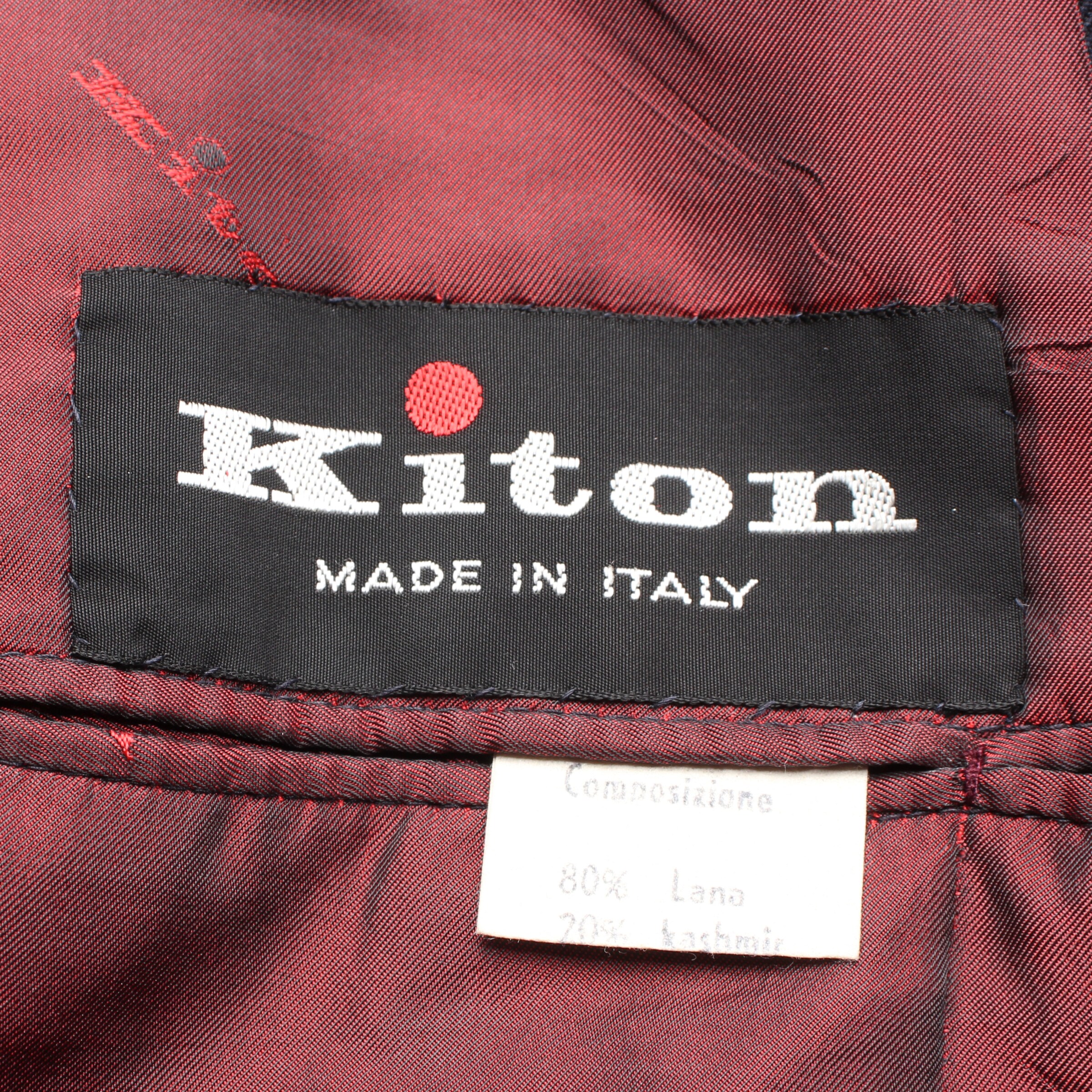 Kiton Suit Jacket in M-L in Blue