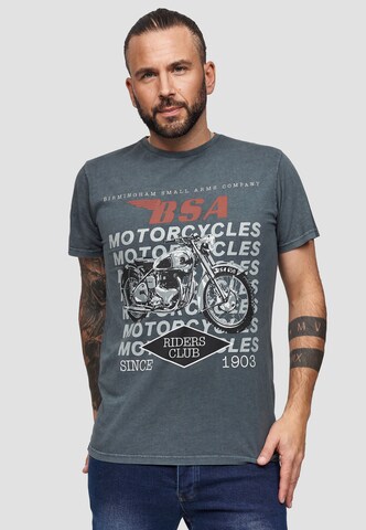 Recovered T-Shirt 'BSA Birmingham' in Grau: Vorderseite