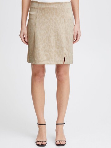 Gonna ' Kate ' di ICHI in beige: frontale