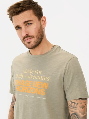 CAMEL ACTIVE T-Shirt mit Print aus Organic Cotton in Grün