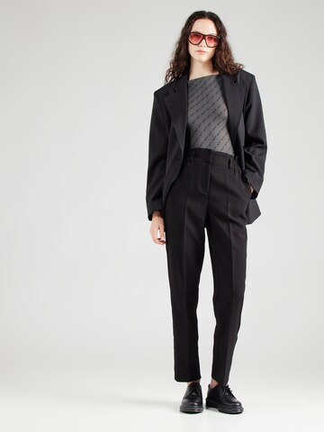 VILA Regular Trousers with creases 'VISELMA ELLA' in Black