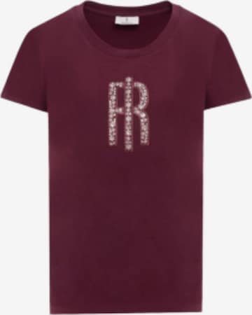 T-shirt 'T-shirt with jeweled logo' Fracomina en rouge : devant