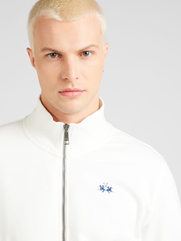 La Martina Zip-Up Hoodie in White