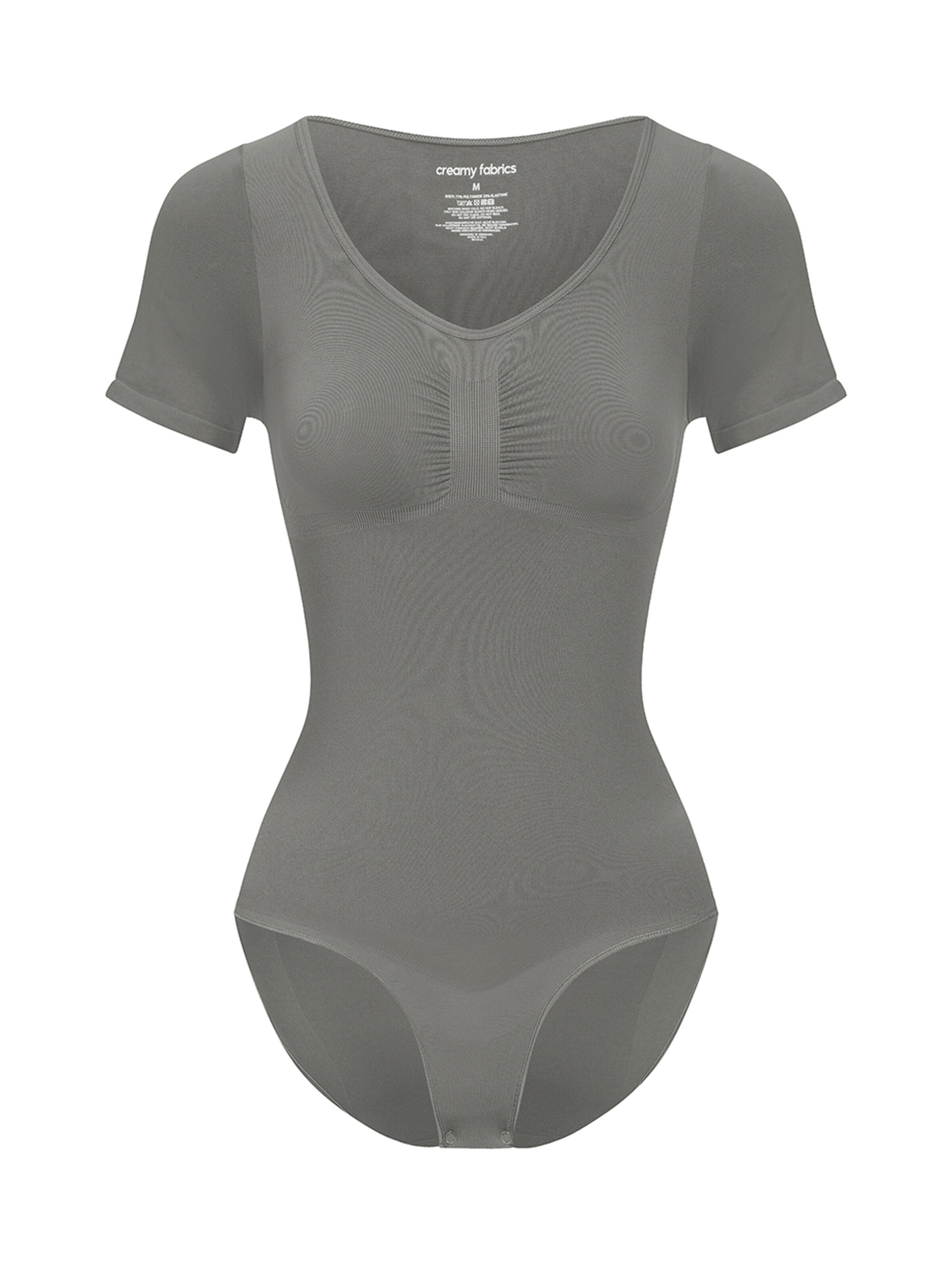 cfab Shapingbody 'T-Shirt Bodysuit Sculpting Shapewear mit Slip' in Grijs: voorkant