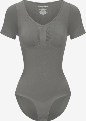 cfab Shapingbody 'T-Shirt Bodysuit Sculpting Shapewear mit Slip' in Grijs: voorkant