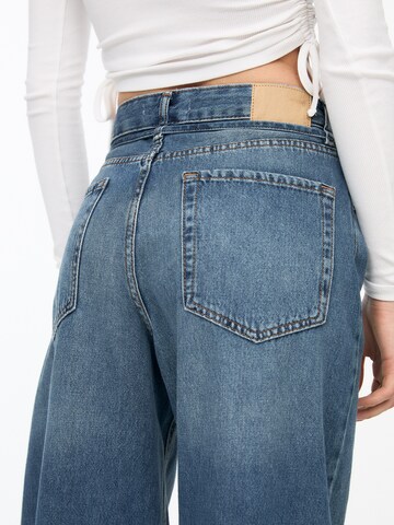 Pull&Bear Wide Leg Jeans in Blau