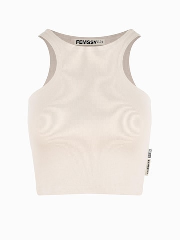 FEMSSY Top 'MIDLINE TOP BEIGE' in Beige