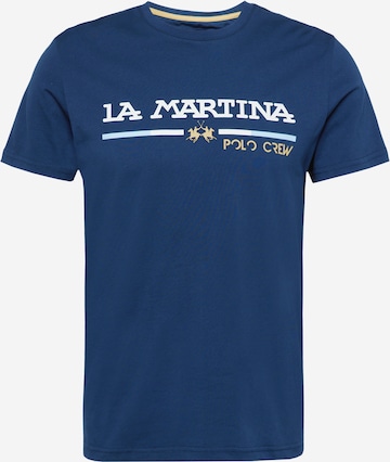 La Martina Тениска в синьо: отпред