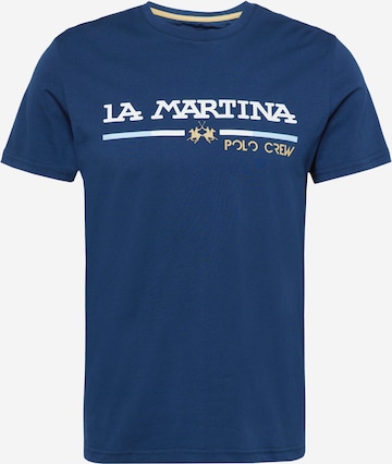 La Martina - Camisa em azul: frente