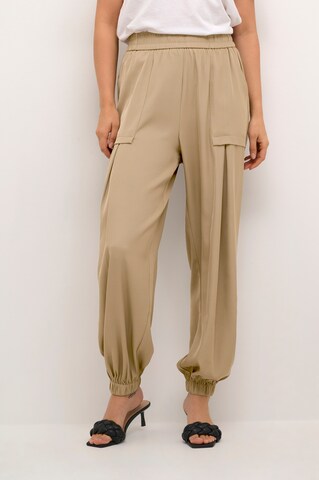 Effilé Pantalon harem 'Jenna' Kaffe en beige : devant