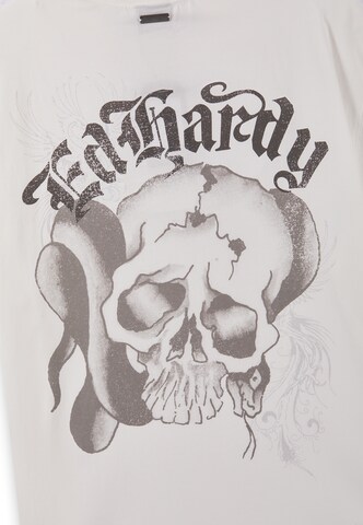 Ed Hardy Μπλουζάκι 'Faded Gothic Skull' σε λευκό