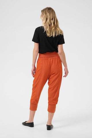 Cream Tapered Hose 'Linee' in Orange