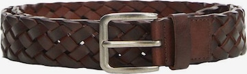 MANGO MAN Belt 'Trenza' in Brown: front