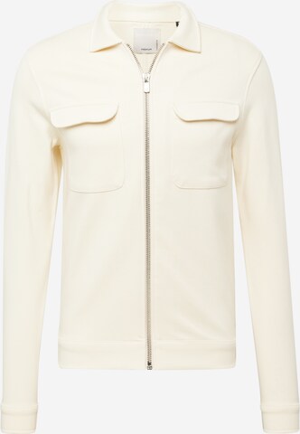 JACK & JONES Sweatjakke 'CRAIG' i beige: forside