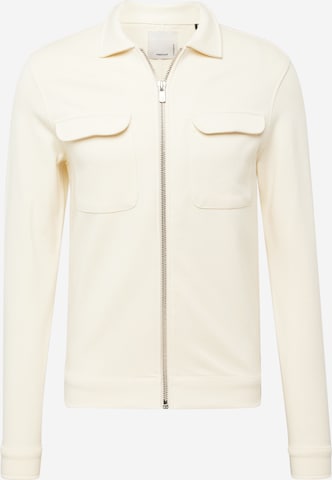 JACK & JONES Sweat jacket 'CRAIG' in Beige: front