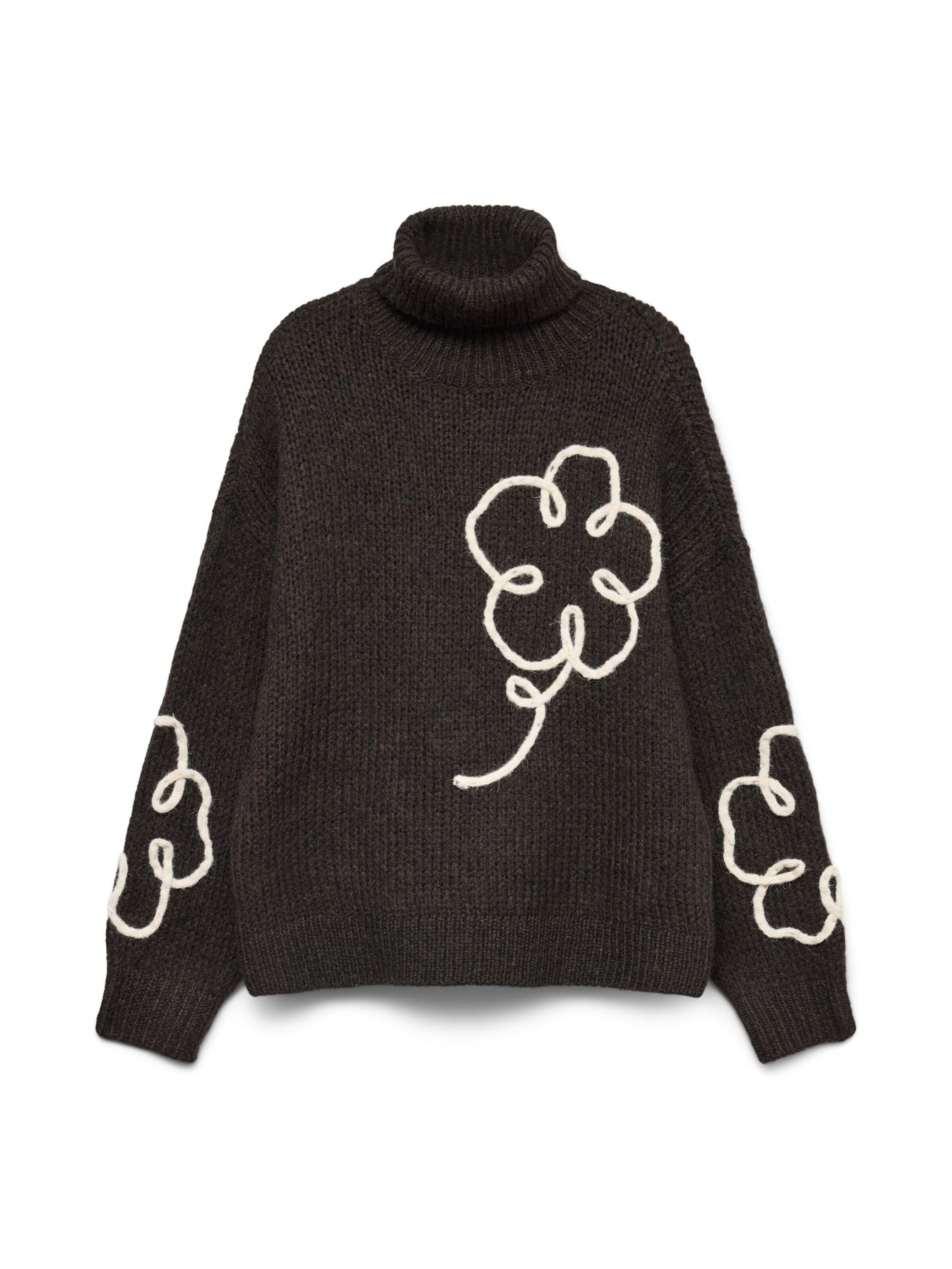 VERO MODA Sweater 'FATIMA' in Brown: front