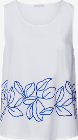 Hanro Slaapshirt ' Liz ' in Wit: voorkant