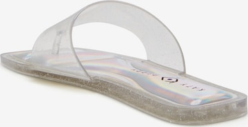 Katy Perry T-Bar Sandals 'THE GELI SLIDE THONG' in Transparent