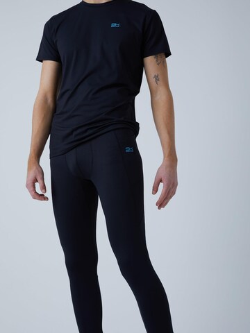 Coupe slim Pantalon de sport 'Long Running Tights' SPORTKIND en noir