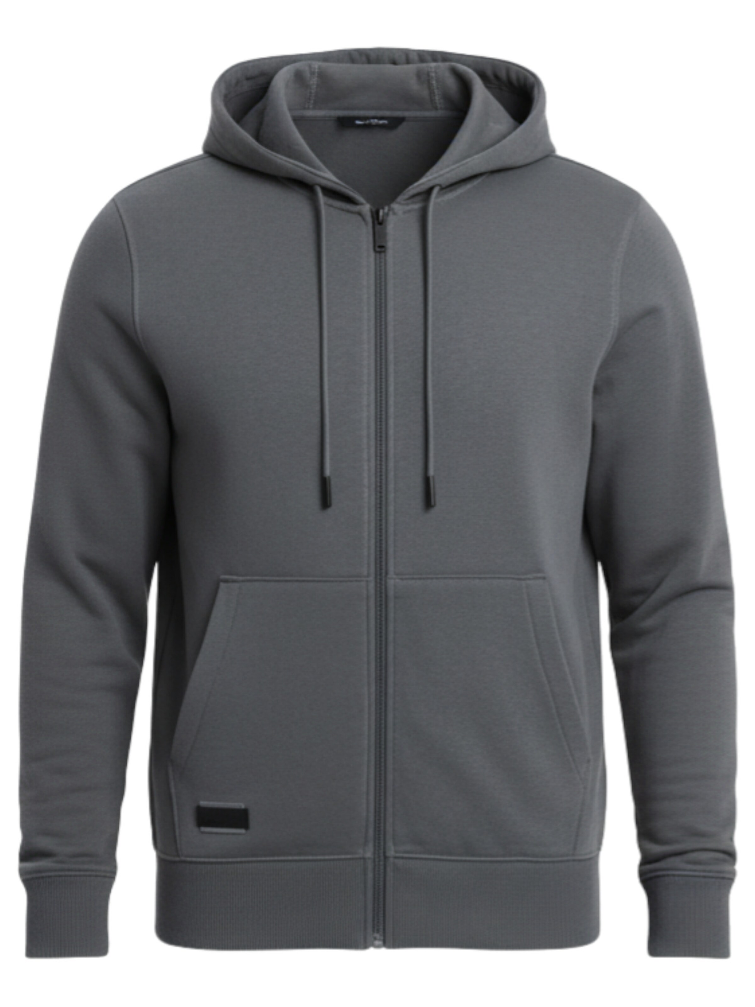 Ombre Sweatvest 'OM-SSBZ-0160' in Grijs: voorkant