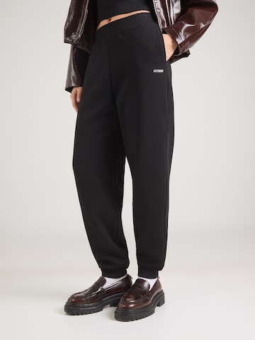 GUESS Tapered Workout Pants 'NAT' in Black: front