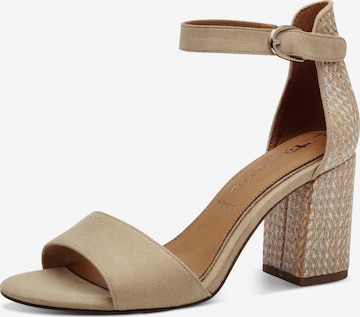Tamaris - Sandalias con hebilla en marrón: frente