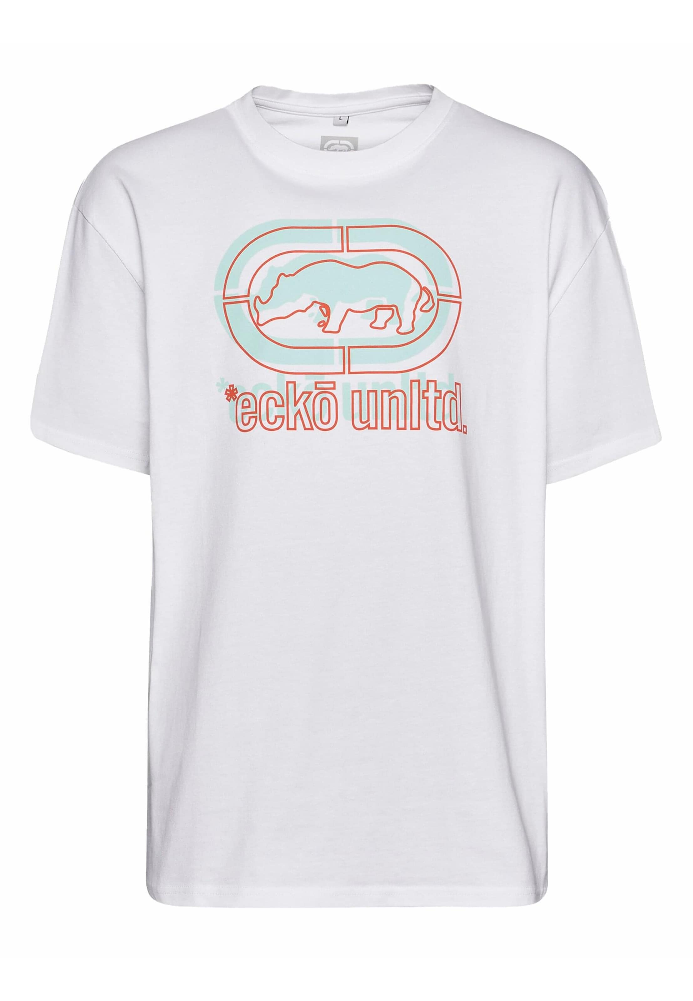 T-Shirt Ecko Unlimited en blanc : devant