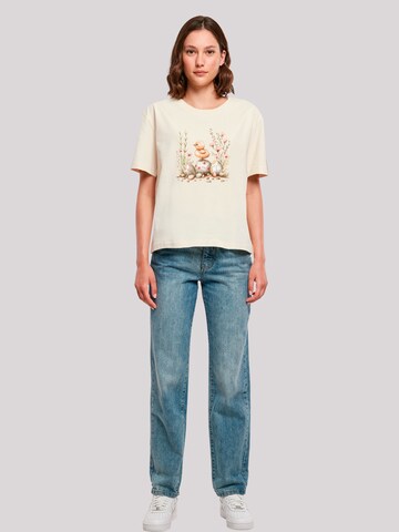 T-shirt 'Ostern Küken Ei Blumen' F4NT4STIC en beige