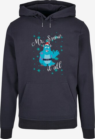 ABSOLUTE CULT Sweatshirt 'Disney 100 - Sully Mr Snow It All' in Blue: front