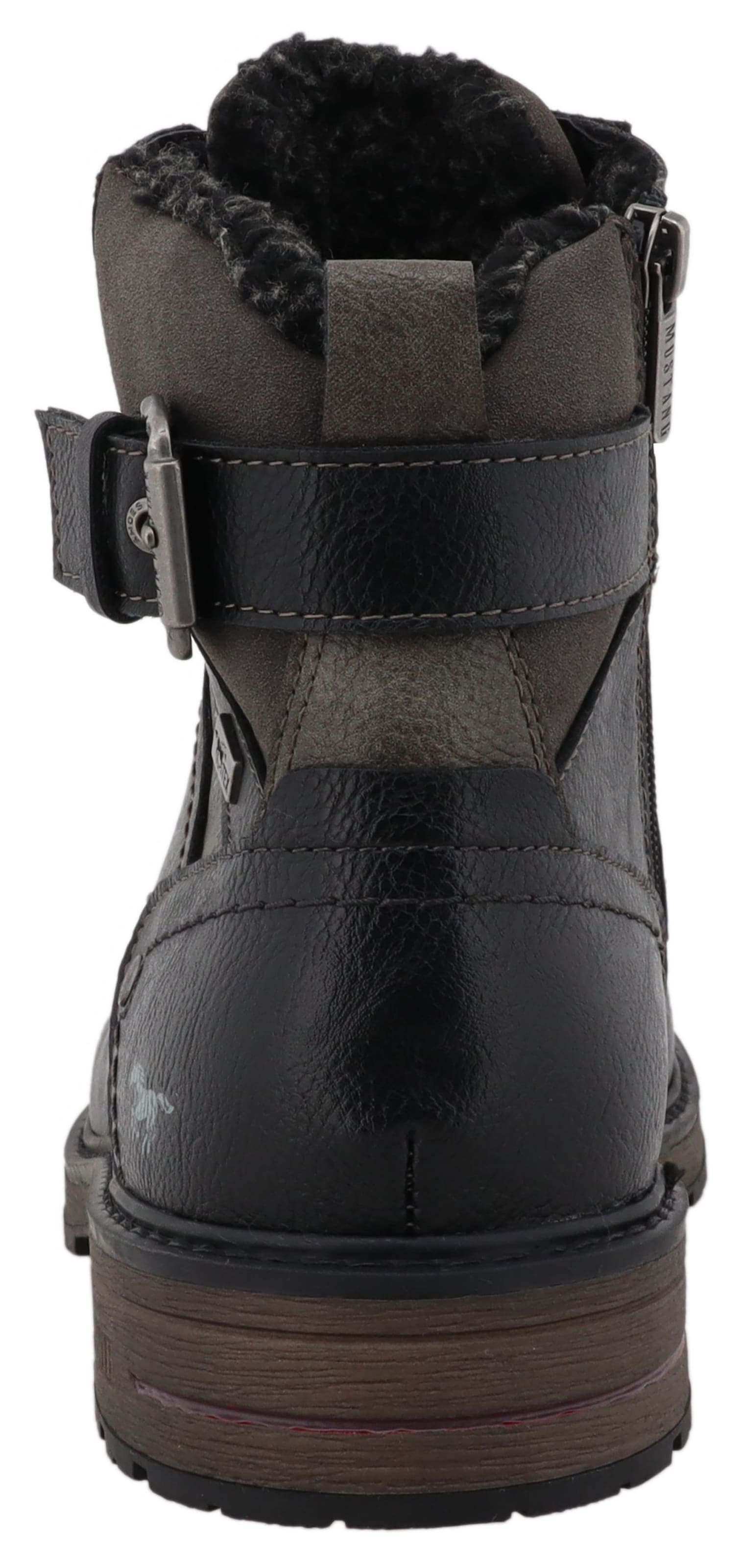 MUSTANG Lace-up boots 'Marian' in Black