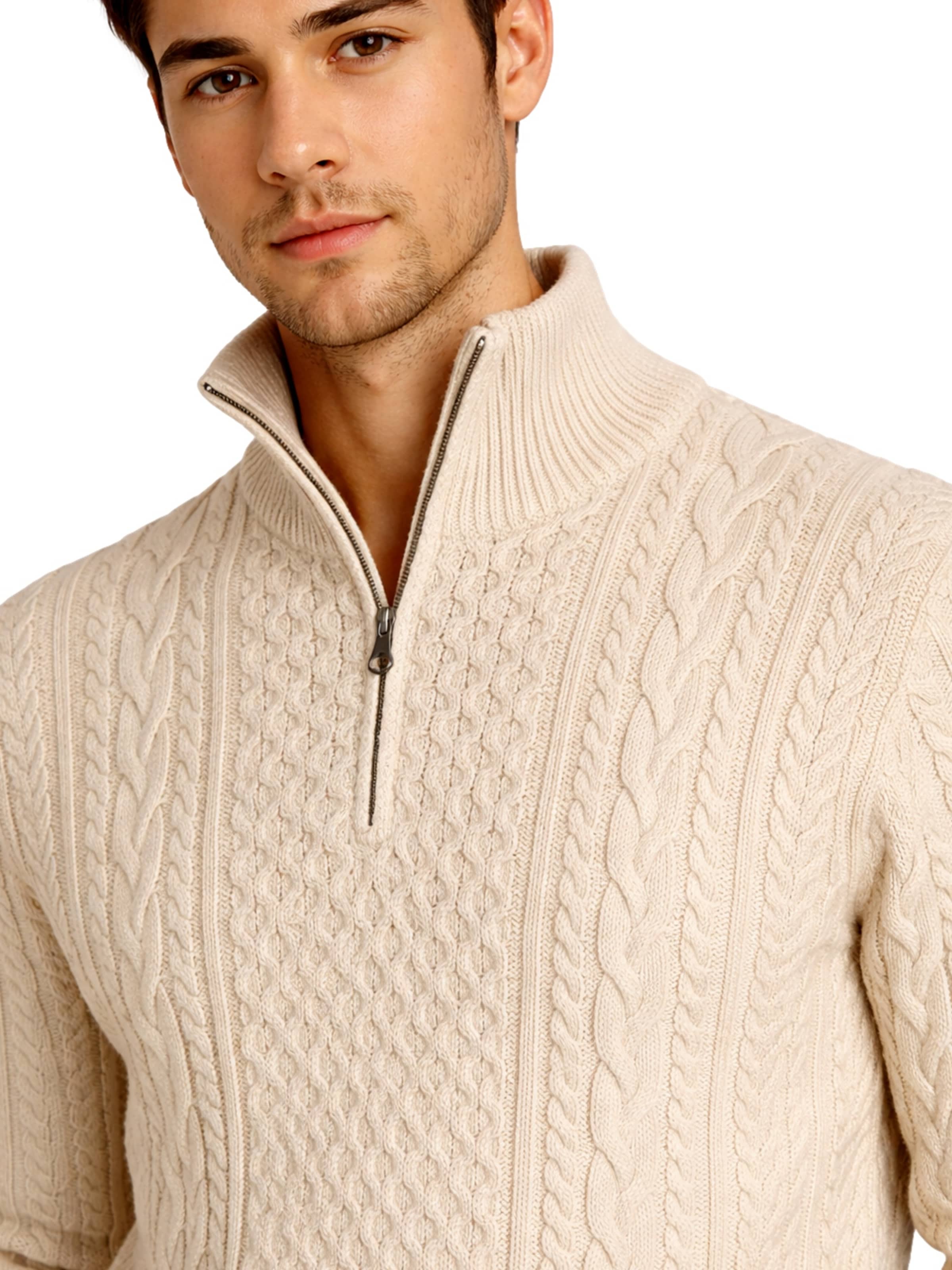 Pulover 'JPRBLUCALLUM' de la JACK & JONES pe bej
