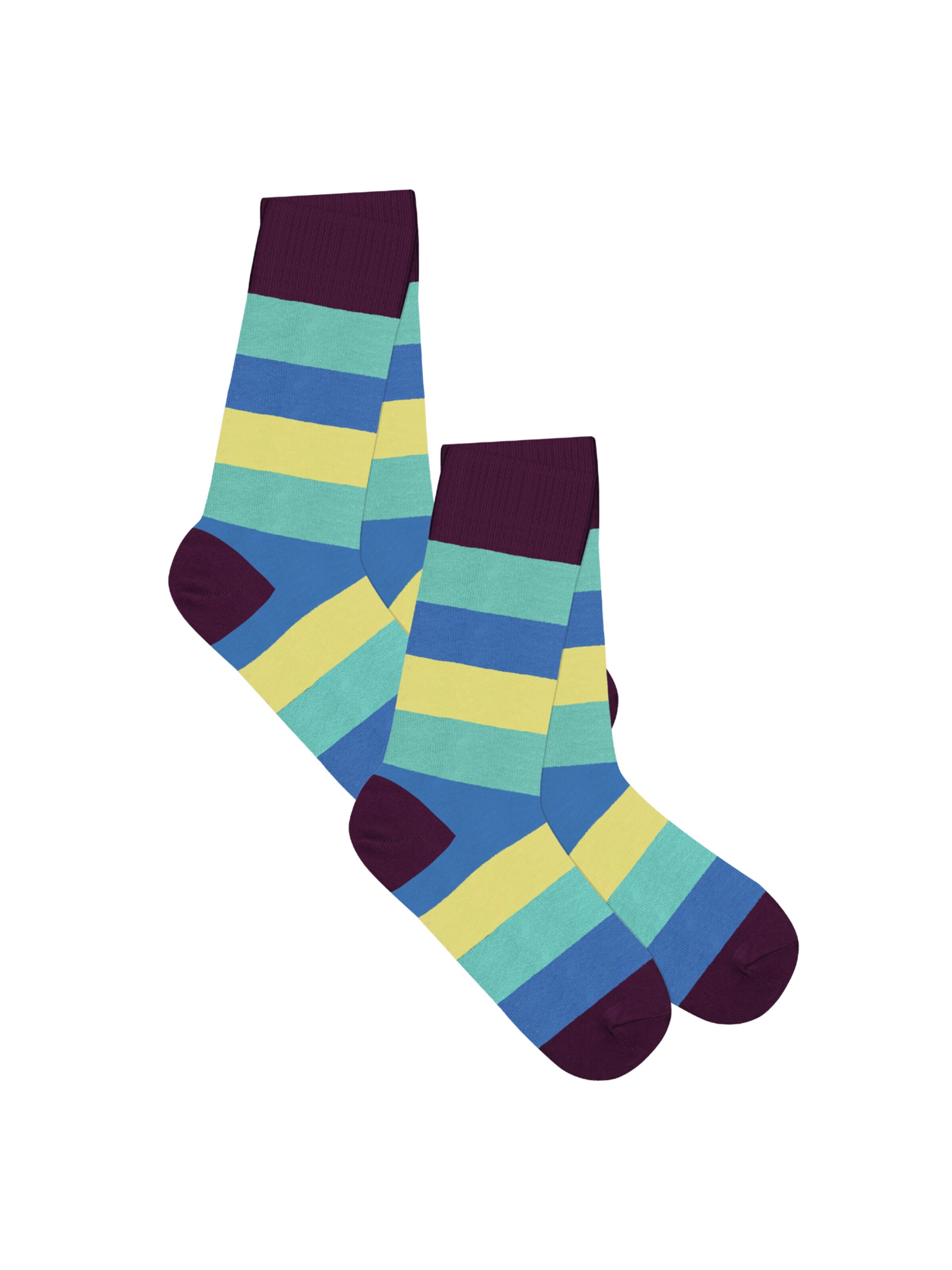 Albero Natur Socks 'Bio-Baumwoll-Socken mit längerem Bündchen - 2er Pack' in Yellow: front