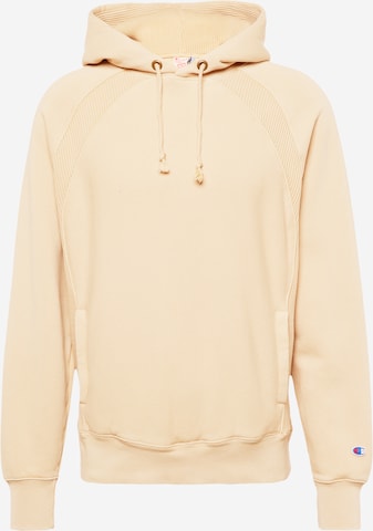 Sweat-shirt Champion Reverse Weave en beige : devant