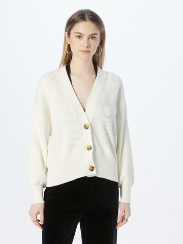 ESPRIT Knit Cardigan in White: front