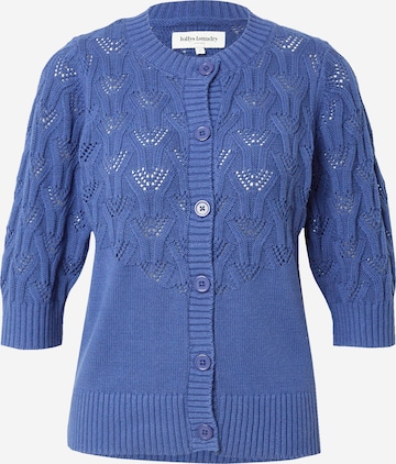 Lollys Laundry Gebreid vest 'Mala' in Blauw: voorkant