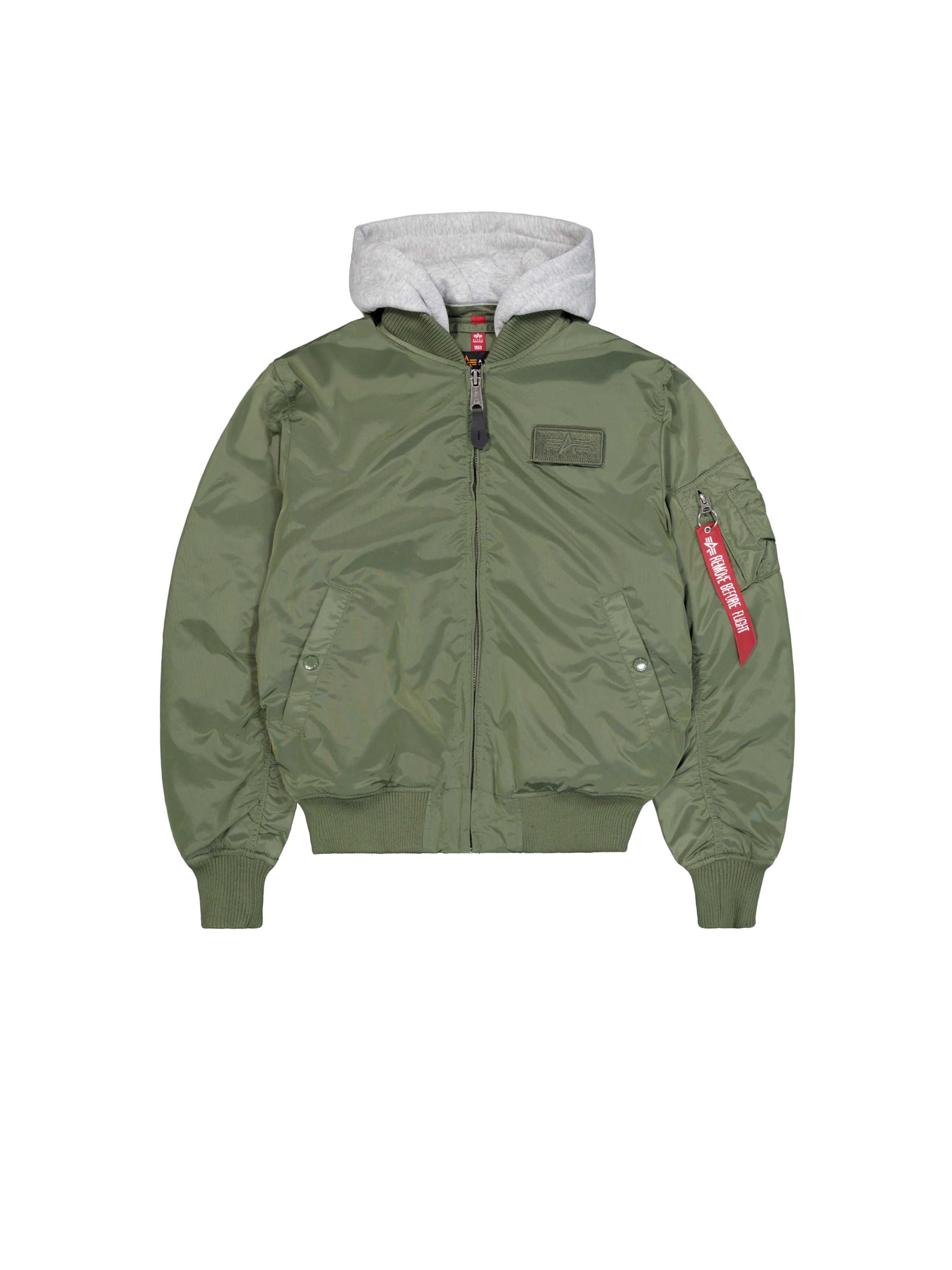 ALPHA INDUSTRIES Преходно яке 'MA-1' в зелено: отпред