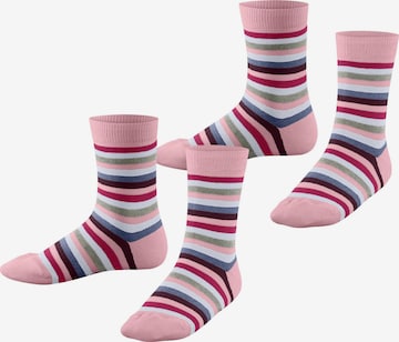 ESPRIT Socks 'Playful Stripe 2-Pack' in Red: front