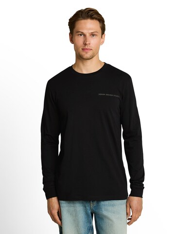 TOM TAILOR DENIM Shirt in Zwart: voorkant