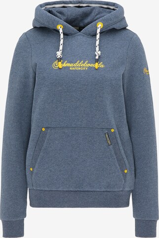 Schmuddelwedda Sweatshirt 'Hamburg Hafencity' in Blauw: voorkant