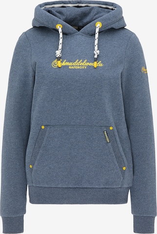 Schmuddelwedda Sweatshirt 'Hamburg Hafencity' in Blauw: voorkant