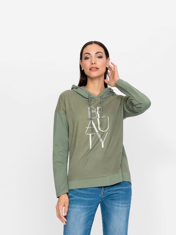 heine Sweatshirt in Groen: voorkant