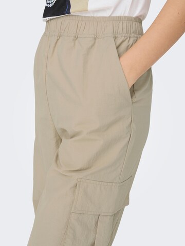 ONLY Loosefit Cargobukser 'KARIN' i beige