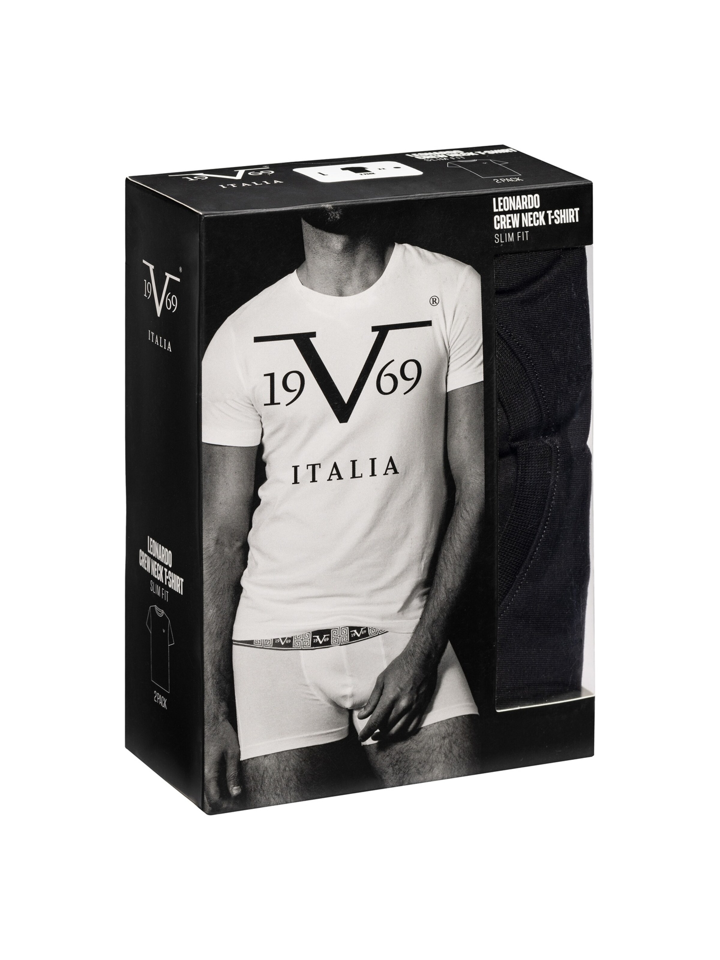 19V69 ITALIA T-Shirt in Schwarz
