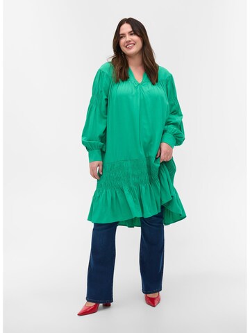 Zizzi Shirt Dress 'Rin' in Green
