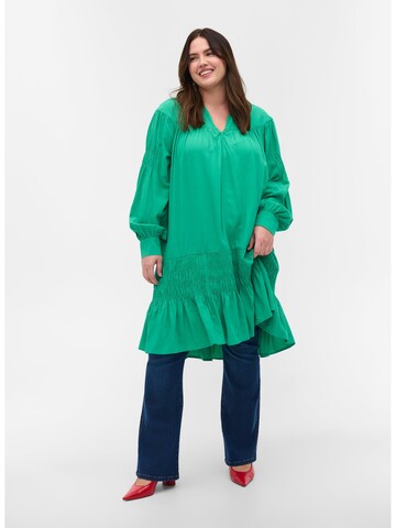 Rochie tip bluză 'Rin' de la Zizzi pe verde