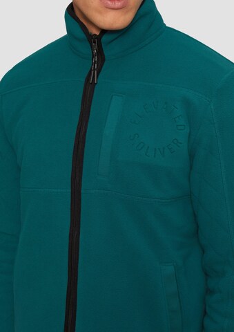 s.Oliver Fleece jas in Blauw