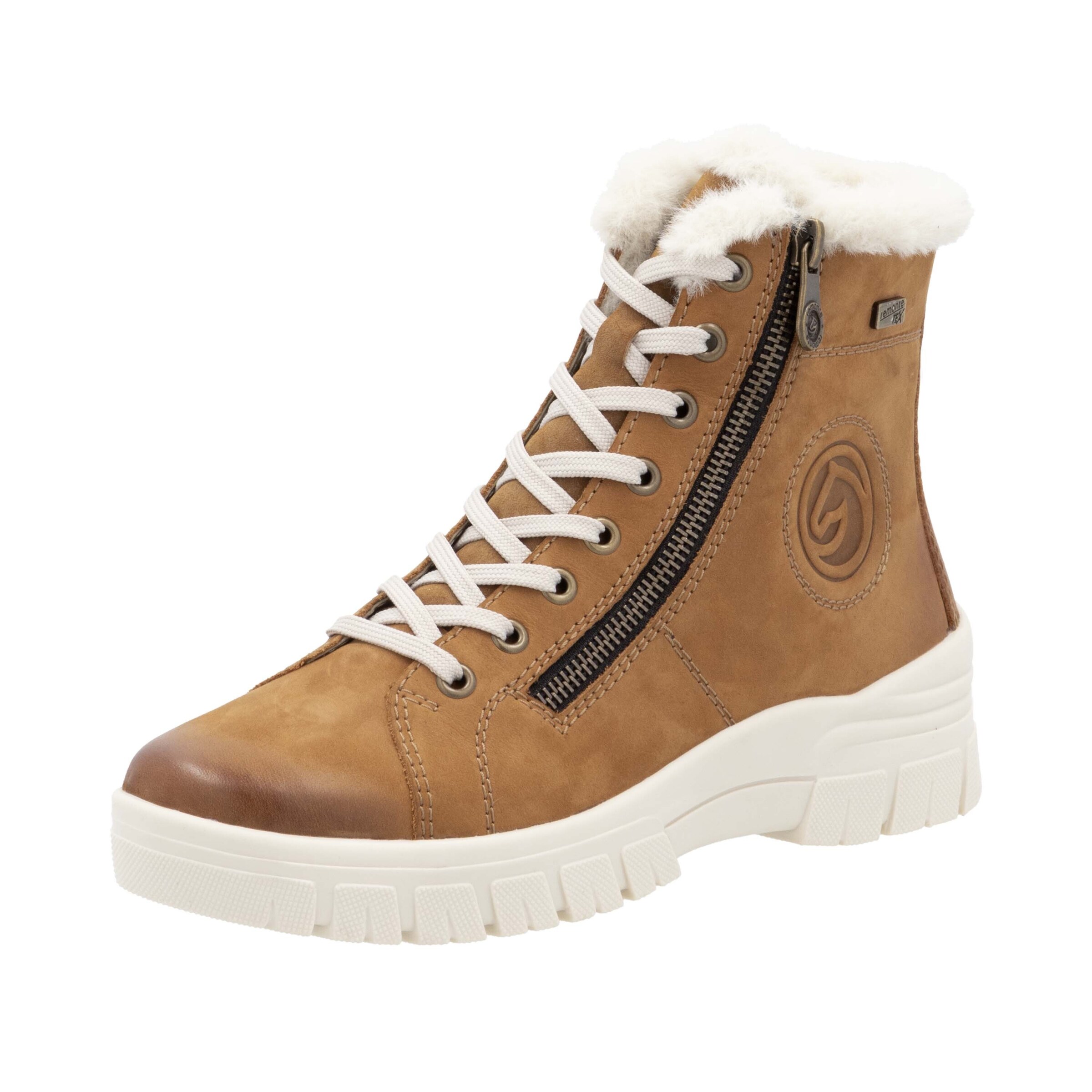 REMONTE Bottes à lacets en 36 en caramel, Vue avec produit
